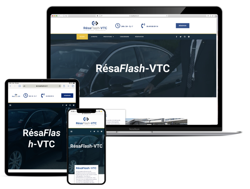 creation du site internet resaflash-vtc